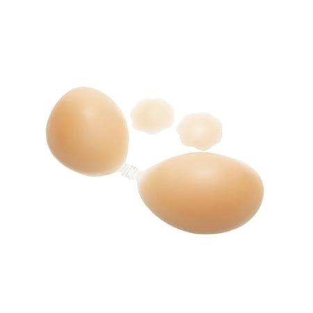 Tinglu Sticky Adhesive Silicone Bras Invisible Bra Reusable Nipple Covers