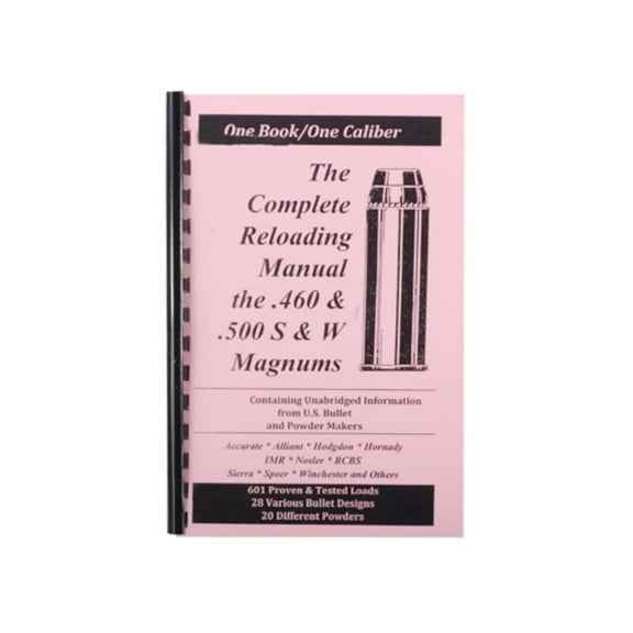 Loadbooks USA 460/500 S&W Reloading Manual