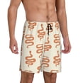 thumbnail image 2 of Xecao Hand Drawn Snake Print Men's Sleepwear Shorts Pajama Bottom Lounge Short nightwear with Convenient Pockets for Relaxed Home Wear-Medium, 2 of 6