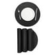 thumbnail image 1 of 4 Pcs Manteles Individuales de Cuero Sintético para Mesa de Cena, Manteles Redondos Resistentes al Calor (Negro), 1 of 5