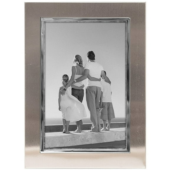 4x6 Picture Frame UPTOWN METAL - Silver Two-Tone
