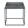 thumbnail image 2 of Tray Top Wooden Side Table with Tubular Legs Gray and Black- Saltoro Sherpi, 2 of 6