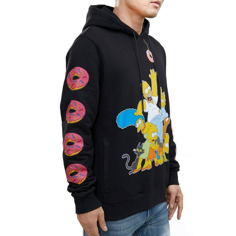 The Simpsons Donut Love Affair Hoodie Black X Large Walmart