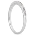 thumbnail image 2 of 14k White Gold Fancy Engraved Pave Diamond Wedding Ring Band Size 7, 2 of 3