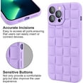 thumbnail image 4 of Compatible with iPhone 13 Pro Max Case with Camera Lens Protector, Cute 3D Plaid Design iPhone 13 Pro Max Phone Case for Women Girls, Soft TPU Shockproof Protective Cover 13 Pro Max Purple, 4 of 12