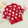 thumbnail image 3 of Gupgi Chandail Tricoté à Cœur pour Fillette de la Saint-Valentin 2Y 3Y 4Y 5Y 6Y Chandail Chaud à Col Rond pour Enfants Filles, 3 of 9