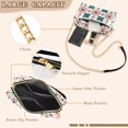 thumbnail image 3 of FORMRS Women Crossbody Purse with Chain Strap Vegan Leather Shoulder Handbag, Flowers Geometric Pattern, 3 of 7
