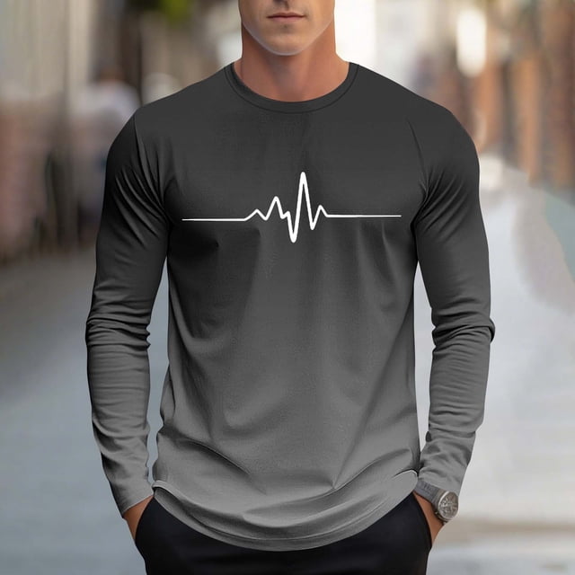 Blusas y camisas de manga larga con cuello redondo, moda casual para hombre, camisetas deportivas estampadas, blusas de manga larga con cuello redondo, camisas, blusas para hombre, blusa de poliéster