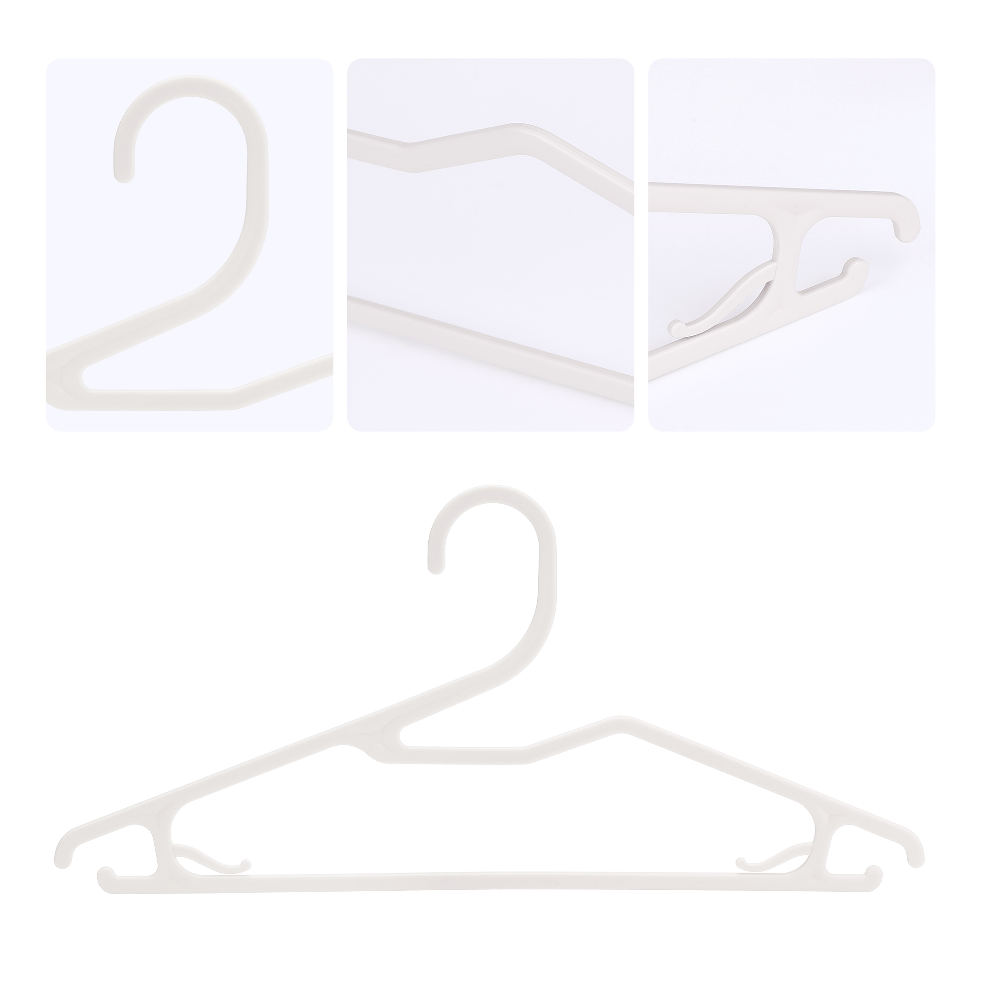 Unique Bargains Plastic Pants Hangers with Non-Slip Hook 20 Packs Gray