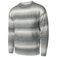thumbnail image 5 of ZKCCNUK Men's Pullover Sweater Round Neck Gradient Striped Print Colorblock Sweater Autumn And Winter New Casual Plus Size Men's Tops, 5 of 5