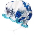 thumbnail image 3 of ORUYROP Allylew Réutilisables Chapeaux de Douche Imperméables pour les Femmes pour les Cheveux Longs, Bleu Floral, 3 of 4