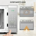 thumbnail image 5 of Total Chef Compact Countertop Microwave Oven, 1.3 Cu Ft. 1100W, 10 Power Levels, 6 Auto Cook Pre-Sets, Express Cook, Digital Touchscreen Controls, Child Lock, Timer, Mirrored Finish, Stainless Steel, 5 of 10