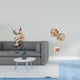 thumbnail image 2 of Figura de de resina, adorno de mesa, escultura de hoja, arte en metal, decoración para el hogar con base de madera, ideal para sala de estar, d, 2 of 8