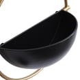 thumbnail image 6 of DecMode 15", 13", 10"H Round Black Metal Geometric Wall Planter (3 Count), 6 of 15