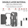 thumbnail image 4 of SaniMore for iPhone 15 Plus 6.7" 2023 Case with Hidden Bracket, Manetic Car Mount Hybird Heavy Duty Protective Tri-layer Shockproof Drop-proof Cover for iPhone 15 Plus, Gray, 4 of 13