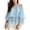Light Blue, variant on Cold Shoulder Layered Chiffon Blouse Ruffle Sheer Loose Tunic Top for Summer Women Gauze Lightweight Breathable Tees Vacation Club Date Night Outfits, Black 3XL