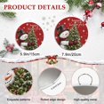 thumbnail image 6 of Welcome Sign for Front Door, Red Christmas Round Metal Wall Art Wreaths, Snowman Hug Xmas Tree Happy Winter Outdoor Indoor Wall Hanging Sign for Porch Decor Housewarming Gifts 7.9 Inch, 6 of 8