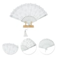 thumbnail image 3 of Unique Bargains Elegant Cherry Blossom With Tassel Folding Fan 1 Pc Silver Tone, 3 of 5