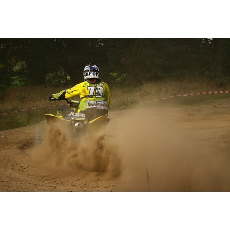 - Framed Art For Your Wall Sand Motorcycle Quad Cross Race Motocross Enduro 10x13 Frame
