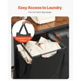 thumbnail image 4 of KFFKFF 4-Section Laundry Organizer with Metal Frame and Wooden Top, Freestanding Hamper with Durable Pull-Out 600D Oxford Cloth Bags for Sorting Clothes in Bathrooms or Laundry Rooms, 4 of 9