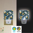 thumbnail image 2 of Yayeee LED Night Light for The Home Plug in With Light Sensors 2 Pack, Floral Lemon, 2 of 6