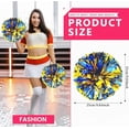 thumbnail image 4 of EONQY 12 Pcs Cheerleading Pom Poms Cheerleader Squad Spirited Fun Pompoms 10 Inch Metallic Foil Cheer Pom Poms with Handle Flowers for Sport Team Dance Party, 4 of 5