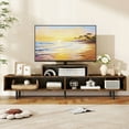 thumbnail image 2 of Costway TV Stand, 63” Long Entertainment Center with Open Storage Shelves for TVs up to 70” Rustic Brown, 2 of 10