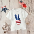 thumbnail image 5 of KONDYS Girls T Shirt for Toddler 4Th Of July Independence Day Flag Printed Short Sleeve Patriotic Loose Fit Blouse Tee Size 8-9Y, 5 of 7