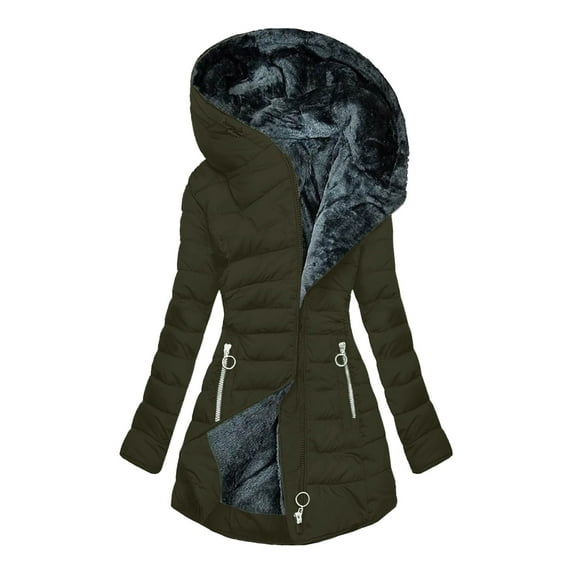 UPPADA Womens Warm Winter Overcoat Hooded Coats with Faux Fur Lined Parka Jacket Thick Down Outerwear Heavylight Winter Puffer Jacket,Women's Winter Coat