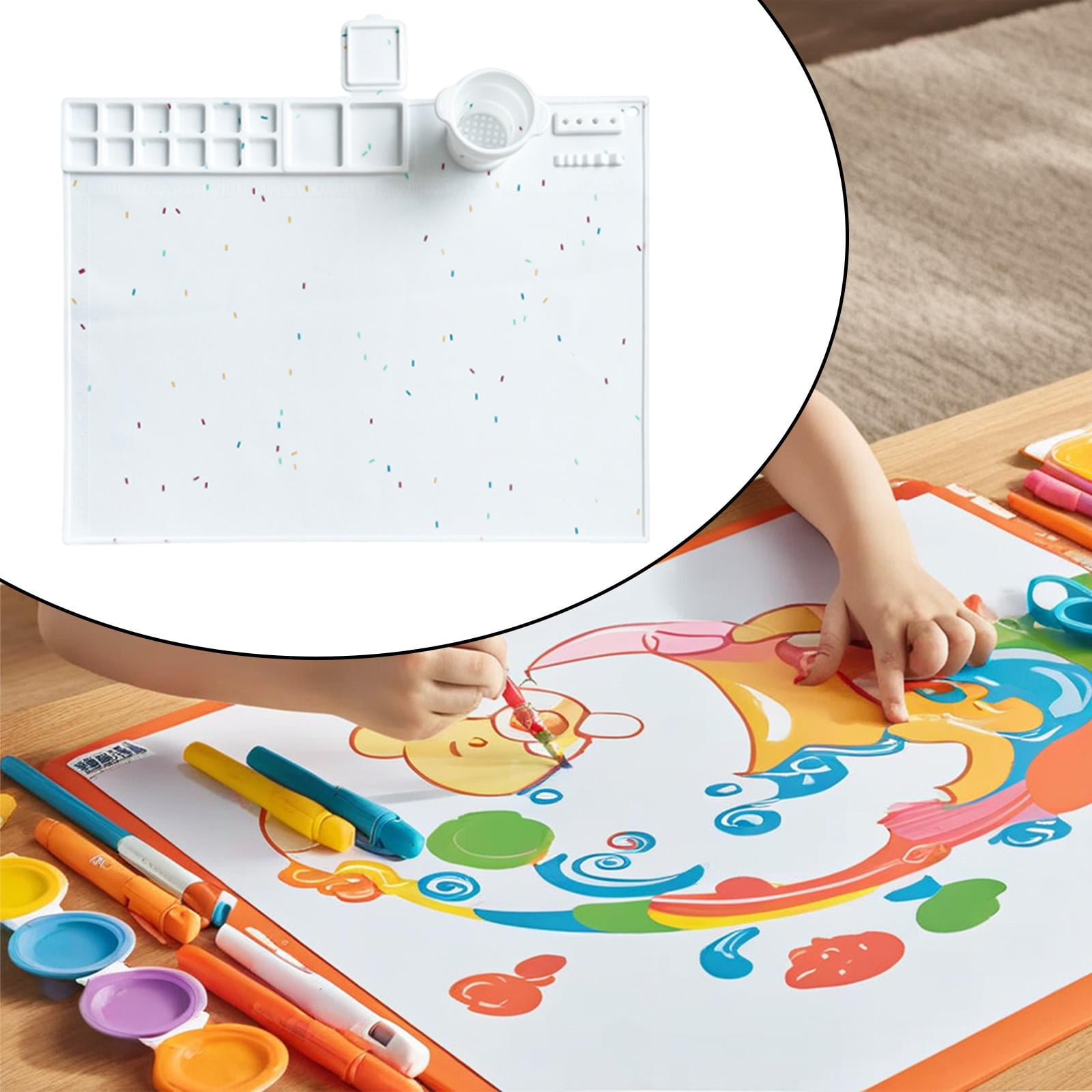 Sharprepublic Silicone Craft Mat Counter Mat Silicone Artist Mat for DIY Clay Project Kids