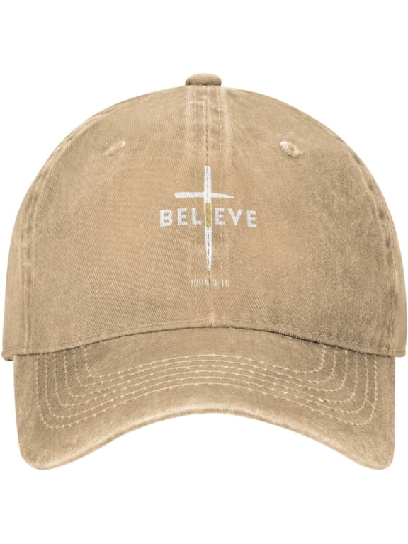 I Believe John 3 16, Christian, Cross Cowboy Hat Baseball Cap Women Trucker Hat Men Dad Hat Snapback Hat Black