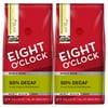 (2 pack) Eight O'Clock 50% Decaf Medium Roast Whole Bean Coffee, 36 oz. Bag