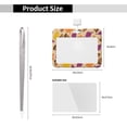 thumbnail image 3 of Susaid Acorn Autumn Fall Leaf Leaves Print ID Badge Holder with Double-Sided Windows Horizontal Hard Plastic Case Black Card Protector Pouch for Office School ID Credit Cards, 3 of 7