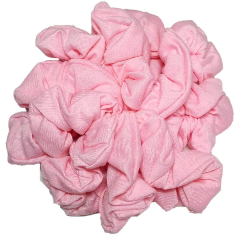 10 *Bubblegum* Pink Crochet Hair Scrunchies Set Bubble Gum Pink Crochet Scrunchie – Soft Pastel Hair Tie  main image 3