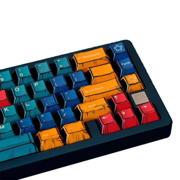 AOOOWER Palette Mixed Lights BOWs Keycaps PBT Dye Sublimations Original Profile Keycap for 60% 61 64 68 Mechanical Keyboards