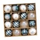 thumbnail image 3 of 16 piezas de adornos de bolas navideñas colgantes para manualidades, regalos de fiesta decorativos azul blanco, 3 of 9