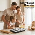 thumbnail image 7 of 2 Pack Muffin Tin and Cupcake Pan Set, 12 Cup Nonstick Cupcake Pans for Baking, Carbon Steel Muffin Trays, Egg Muffin Maker, Mini Quiche Pan, 7 of 7