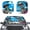 Beach Skeleton Art, variant on Uourmeti Purple Galaxy Butterflies Car Windshield Sun Shade Silver Plated Polyester Dabric Blocks UV Rays Easy to Install for Interior