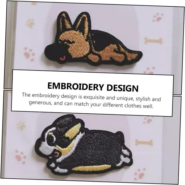8 piezas de animales de perro bordados Parches para disfraces regalos para cachorros pegatinas para cachorros ropa apliques florales bonitos parches para planchar parches para mascotas costura Bodega ...