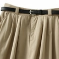 thumbnail image 3 of ameIAEA High Waisted Cargo Skirts for Women A-Line Solid Color Ruffle Skirts with Pockets, 3 of 6