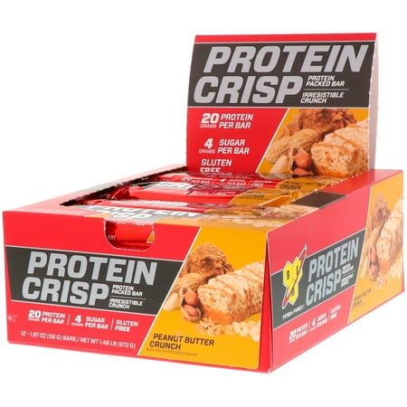 BSN Protein Crisp Peanut Butter Crunch Flavor 12 Bars 1 97 oz 56 g Each