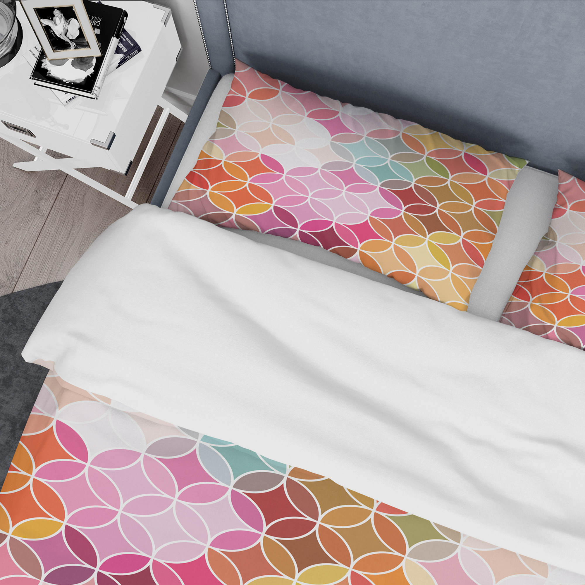 Designart 'Geometrical Retro Design II' Mid-Century Modern Duvet Cover Set
