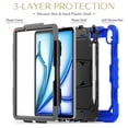 thumbnail image 4 of FJLBDE Case for iPad Air 11 inch (2026 M4/2025 M3/2024 M2), Rugged Shockproof Tablet Cases Cover with Kickstand Shoulder Strap, Blue, 4 of 7