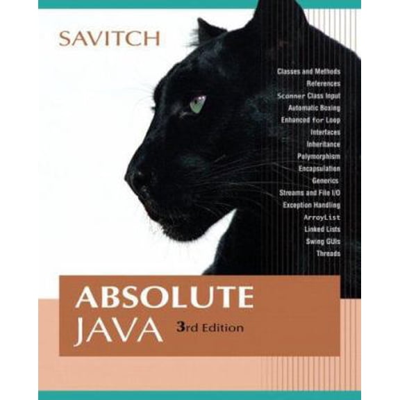 Pre-Owned Absolute Java (3rd Edition) (Paperback) 0321487923 9780321487926