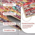 thumbnail image 4 of Hasoo 5' x 7' Modern Rugs for Bedroom Imitation Braided Pattern Soft Geometric Living Room Carpet, Colorful, 4 of 7
