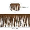 thumbnail image 2 of Uxcell 2 Yards 4 Inch PU Leather Fringe Trim DIY Tassel Fringe for Sewing, Coffee Brown, 2 of 6