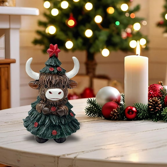 Cow Resin Figurine for Home Garden Party Décor Unique Collectible Ideal for Cow Lovers