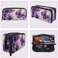thumbnail image 3 of MUOOUM Pencil Case, Purple Daisy Flower Butterfly Large Capacity Pencil Pouch Stationery Pen Bag, 3 of 7