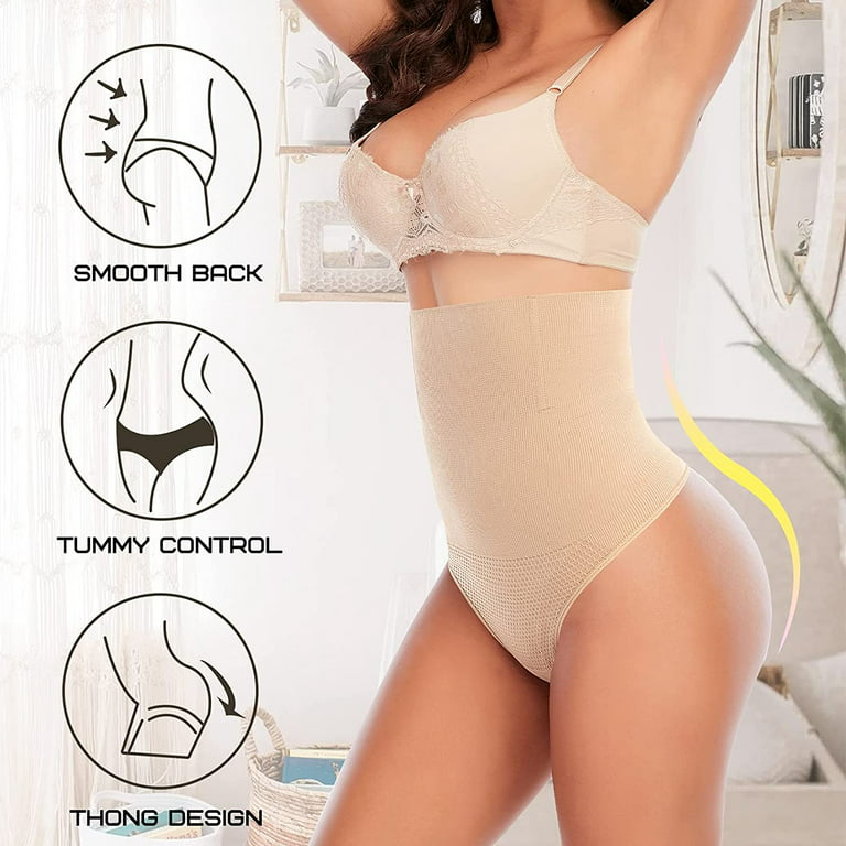 Tummy Control Thong Shapewear for Women High Waist Panties Girdle