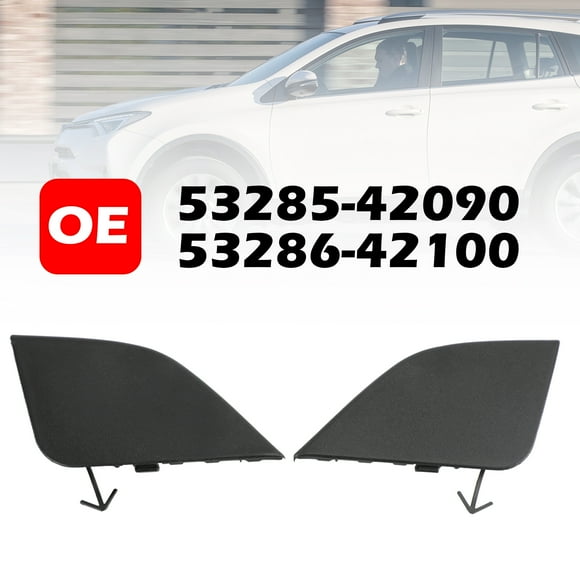 Right & Left Front Bumper Tow Eye Cap for Toyota Rav4 2016-2018